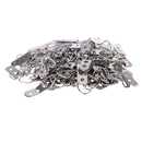 100 Pieces Sliver Large Ring Double Hole Picture Photo Frame Hanging Hangers 1.96 x 0.55