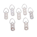 100 Pieces Sliver Large Ring Double Hole Picture Photo Frame Hanging Hangers 1.96 x 0.55