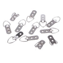 100 Pieces Sliver Large Ring Double Hole Picture Photo Frame Hanging Hangers 1.96 x 0.55
