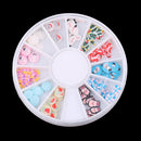 1 Box Of 12 Styles 3D Nail Charms Wheel Acrylic Flatbacks Nail Art Slice Decorations 3D Assorted Slices for Nail Art and Decoration Mobile phone, Books, Media player, DIY Crafts