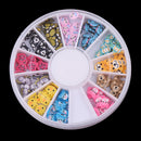 A Box of 12 Styles Flatback Acrylic Nail Art Embellishments for Decoration Scrapbooking