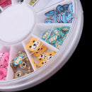 A Box of 12 Styles Flatback Acrylic Nail Art Embellishments for Decoration Scrapbooking