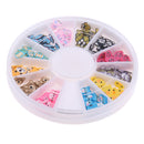 A Box of 12 Styles Flatback Acrylic Nail Art Embellishments for Decoration Scrapbooking