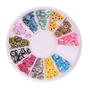 A Box of 12 Styles Flatback Acrylic Nail Art Embellishments for Decoration Scrapbooking
