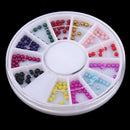 12 Colors Nail Art Flatback Pearls Manicure Beads DIY Scrapbooking Crafts