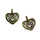 50 Piece Alloy Hollow Heart Shape Pendants Charms for Jewelry Making Accessories