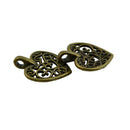 50 Piece Alloy Hollow Heart Shape Pendants Charms for Jewelry Making Accessories