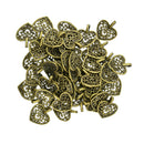 50 Piece Alloy Hollow Heart Shape Pendants Charms for Jewelry Making Accessories