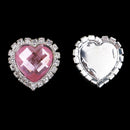 10 Pieces Round Heart Faceted Acrylic Rhinestone Flatback Buttons Scrapbooking Embellishments