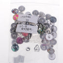 10 Pieces 18 mm Mixed Pattern Snaps Buttons Decorative Buttons for DIY Jewelry Findings