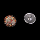 10 Pieces 18 mm Mixed Pattern Snaps Buttons Decorative Buttons for DIY Jewelry Findings