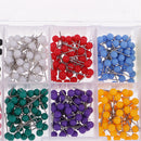 A Box of 500 Pieces Round Beads Head Push Pins Office Drawing Pins Map Mark Thumbtacks
