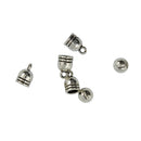 100 Pieces Bell Shape Cord End Caps Stopper Findings for DIY Bracelet Necklace Jewelry 5mm