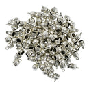 100 Pieces Bell Shape Cord End Caps Stopper Findings for DIY Bracelet Necklace Jewelry 5mm