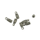 50 Pieces Bell Shape Cord End Caps Stopper Findings for DIY Bracelet Necklace Jewelry 4mm