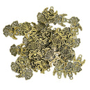 50 Piece Alloy Hollow Angel Shape Pendants Charms for Jewelry Making Accessories