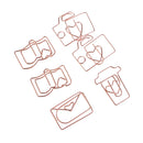 10 Pieces Assorted Notebook Paper Clips Metal Bookmarks Office School Stationery