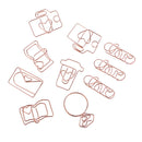 10 Pieces Assorted Notebook Paper Clips Metal Bookmarks Office School Stationery