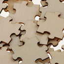 50 Pieces 40 x 40mm Blank Wooden Puzzle Embellishments Unfinished Wood Slices for Wedding Decoration, DIY, Arts, Crafts, Card Making, Kids Intelligence Toys
