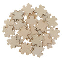 50 Pieces 40 x 40mm Blank Wooden Puzzle Embellishments Unfinished Wood Slices for Wedding Decoration, DIY, Arts, Crafts, Card Making, Kids Intelligence Toys
