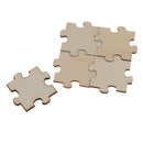 50 Pieces 40 x 40mm Blank Wooden Puzzle Embellishments Unfinished Wood Slices for Wedding Decoration, DIY, Arts, Crafts, Card Making, Kids Intelligence Toys