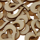 Shabby Chic Hollow MDF Cutouts Wood Heart Shapes Crafts, Plain, 100 Pack, Wooden Embellishments for Birthday Wedding Bridal Baby Shower Rustic Confetti Tableware Decorations