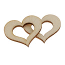 Shabby Chic Hollow MDF Cutouts Wood Heart Shapes Crafts, Plain, 100 Pack, Wooden Embellishments for Birthday Wedding Bridal Baby Shower Rustic Confetti Tableware Decorations
