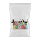 60 Pieces Colorful Mini Wood 0-9 Arabic Number Embellishment with Wood Storage Tray for Kids Educational Toys Games