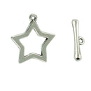 30 Sets Star OT Toggle Clasps Tibetan Silver Clasp Connector Jewellry DIY Craft