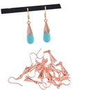 10 Pieces Jewelry Components Rose Gold DIY Beadings Findings Earring Hooks with Flower Cups Earwire Fittings For Beads Crystals Pearls Rhinestones