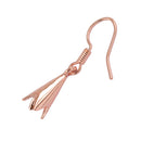 10 Pieces Jewelry Components Rose Gold DIY Beadings Findings Earring Hooks with Flower Cups Earwire Fittings For Beads Crystals Pearls Rhinestones
