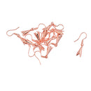 10 Pieces Jewelry Components Rose Gold DIY Beadings Findings Earring Hooks with Flower Cups Earwire Fittings For Beads Crystals Pearls Rhinestones