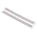 2 Pieces 155mm x15mm Charm Metal Chain Buttons Crystal Rhinestone Bikini Swimwear Connectors/ Buckle For Swimwear Bikini Making