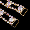 Pack of 2 Crystal Rhinestone Bikini Connector Buckle Stunning Metal Chain
