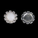 10 Pieces Round Acrylic Rhinestone Flat Back Buttons Wedding Scrapbooking Embellishments 12mm