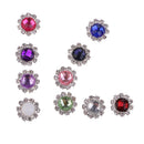 10 Pieces Round Acrylic Rhinestone Flat Back Buttons Wedding Scrapbooking Embellishments 12mm