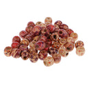 50 Pieces 50pcs Mixed Wood Beads Mixed Drum Ethnic Pattern Boho Style Wooden Beads Big Hole Beads Fit European Charm Bracelet DIY Jewelry Making Accessories 12x11mm