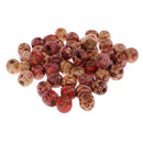 50 Pieces 50pcs Mixed Wood Beads Mixed Drum Ethnic Pattern Boho Style Wooden Beads Big Hole Beads Fit European Charm Bracelet DIY Jewelry Making Accessories 12x11mm