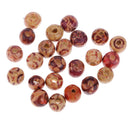 100 Pieces 10mm Mixed Painted Ethnic Patterns Wood Spacer Beads Wooden Loose Beads 4mm Hole for DIY Jewelry Making Macrame Crafting Hair Accessories