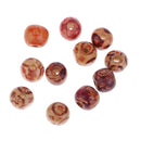 50 Pieces Vintage Printed Wooden Round Beads Jewelry Making Loose Spacer Beads 10mm