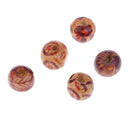 50 Pieces Vintage Printed Wooden Round Beads Jewelry Making Loose Spacer Beads 10mm