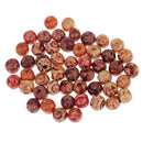 50 Pieces Vintage Printed Wooden Round Beads Jewelry Making Loose Spacer Beads 10mm