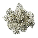 50 Pieces Tibetan Silver Necklace Pendant Base DIY Jewelry Pendant Accessories Craft Supplies