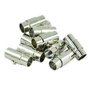 10 Pieces Silver Tone Brass Leather Glue Jewelry Glue in Magnetic Clasps for Jewelry Magnetic Jewelry Clasps Kumihimo Bracelet End Cap fit 5mm Leather Cord