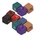 10 Pieces Cube Shape Acrylic Large Hole Beads for DIY Jewelry Making Craft Clothing Decoration 12mm
