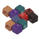 10 Pieces Cube Shape Acrylic Large Hole Beads for DIY Jewelry Making Craft Clothing Decoration 12mm