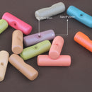 10 Piece Cylinder Shape Acrylic Loose Beads for DIY Jewelry Making Craft 25x8mm
