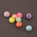 20 Pieces Acrylic Smile Face Loose Beads Round Bead Beading DIY Bracelets /Necklaces/Jewelry Findings