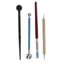 18 Pieces/set Wooden Handle Pottery Ceramic Clay Sculpture Carving Modeling Dotting Tool Shaper Pen