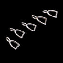 925 Sterling Silver Pinch Clasp Bead Pendant Connector Clasps for Earrings Necklaces Jewelry Findings Making Accessories Pack of 5 Pcs